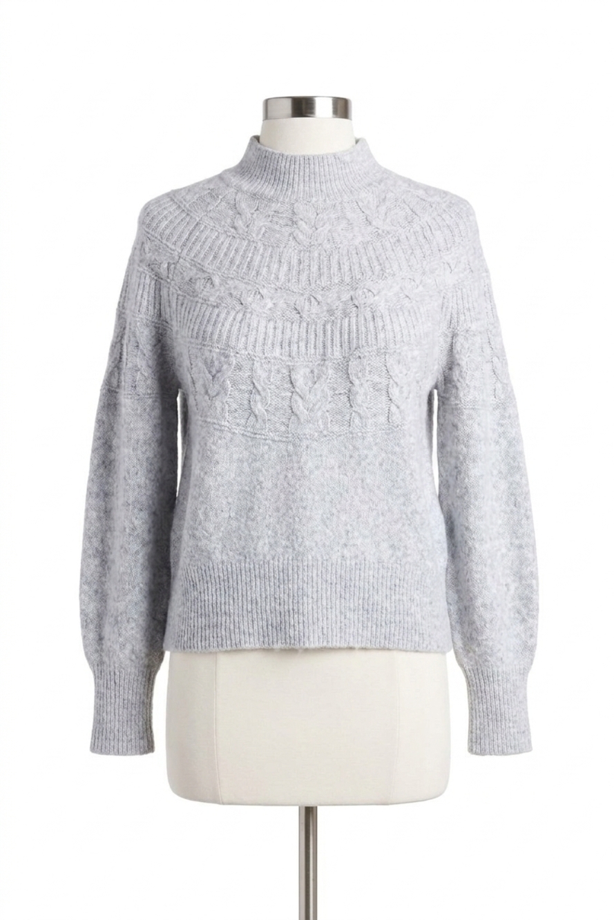 NEW TRIBAL long sleeve mock neck sweater in marine